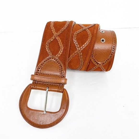 Another line Brown leather/suede belt - Picture 10 of 13